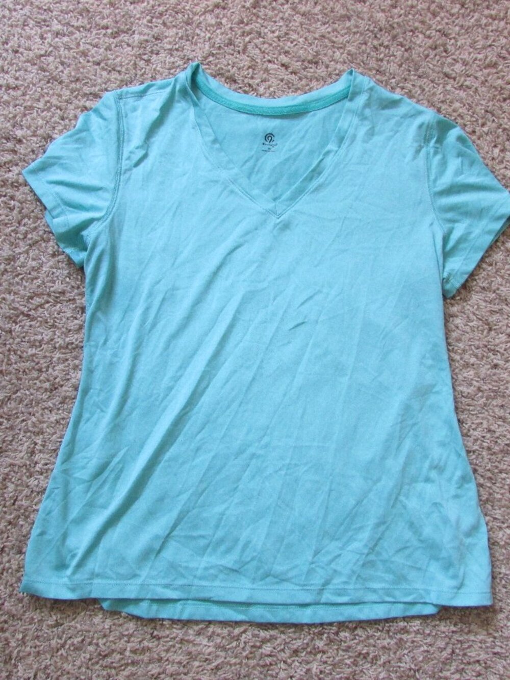 NWOT champion XL Mint Green Vneck S/S T-Shirt Polyester Athletic